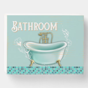 Wood box sign