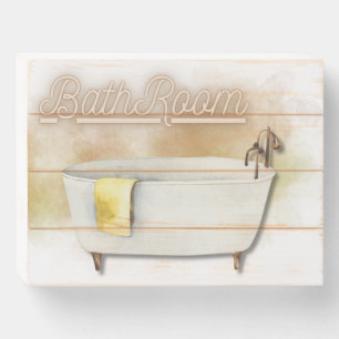 Wood box sign