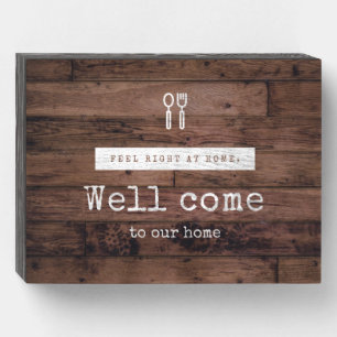 Wood box sign