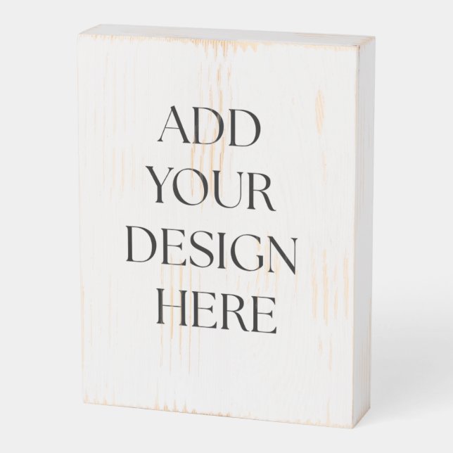 Wood Box Sign (Angled Vertical)