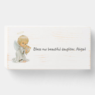 Wood Box Sign, Angel, Bless our Beautiful Daughter