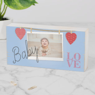 Wood Box Sign - Baby Love -Add Photo
