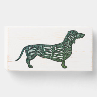 Wood Box Sign Dachshund Personalized