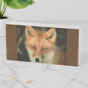 Wood Box Sign, Foxy Fox