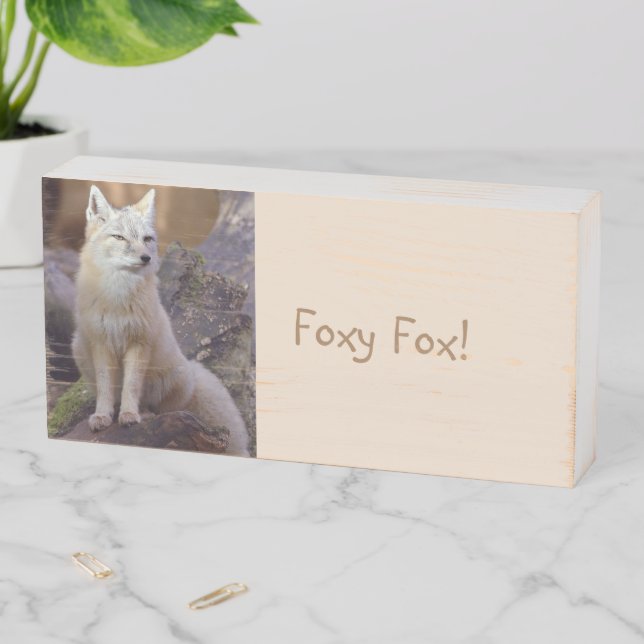 Wood Box Sign, Foxy Fox (In Situ Horizontal)