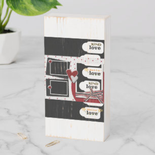 Wood Box Sign, Love Kind Smile 