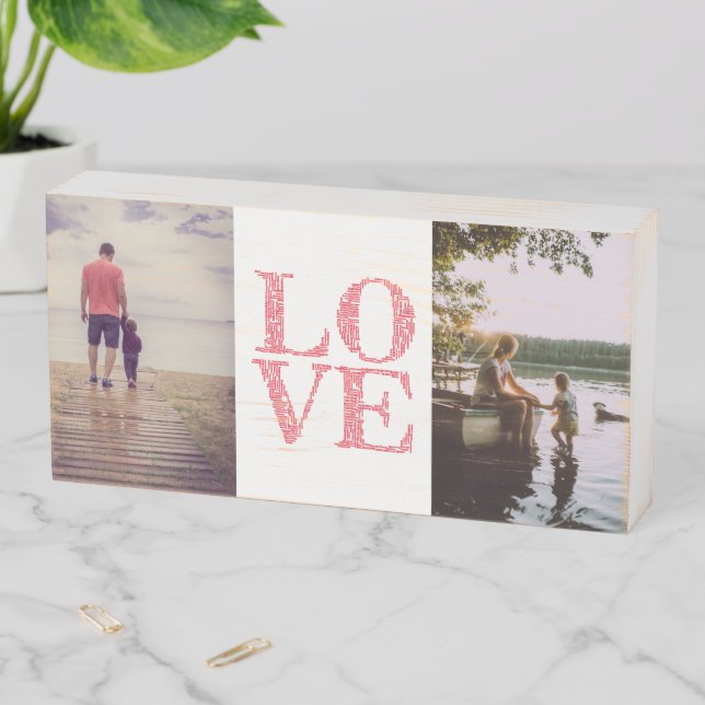 Wood Box Sign - Love - Parents -Add Your Photos (In Situ Horizontal)