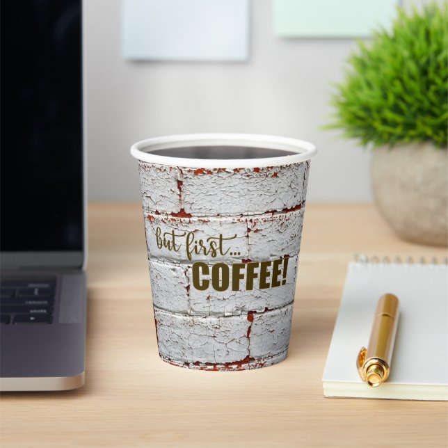 Wood Box Sign Paper cup (Insitu)