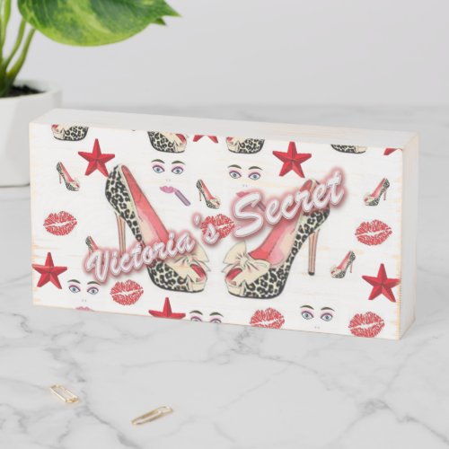 Wood Box Sign Victorias Secret Shoes 