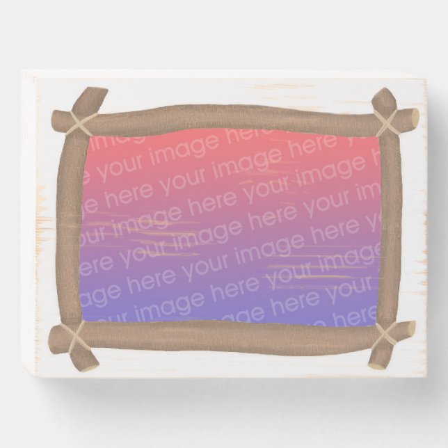 Wood Branch Frame Your Photo Wood Sign (Front Horizontal)