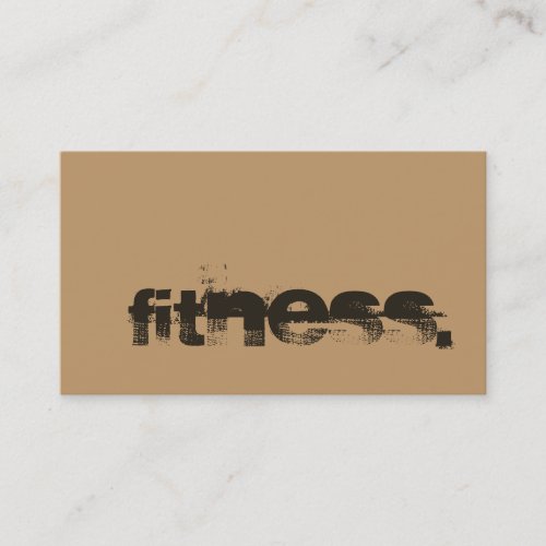 Wood Brown Personal Trainer Fitness Business Card