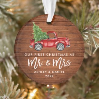 First Christmas Vintage Truck Ornament