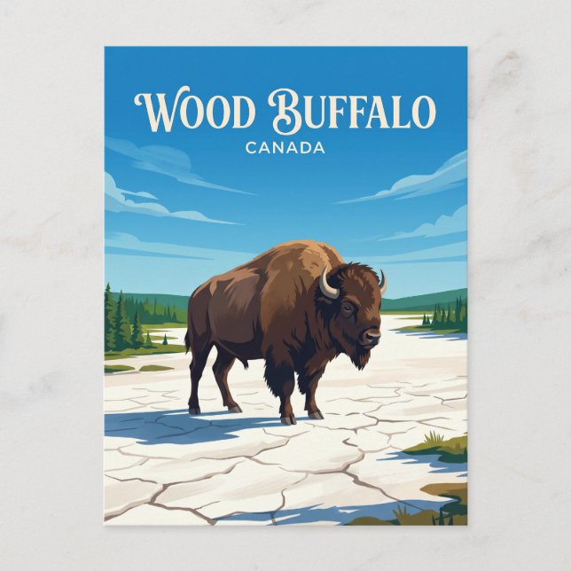 Wood Buffalo National Park Canada Postcard (Front)