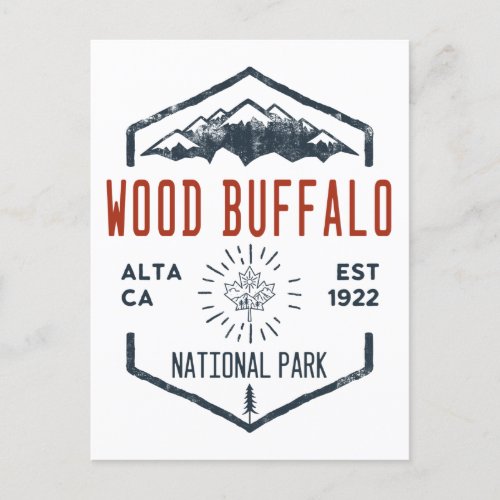 Wood Buffalo National Park Canada Vintage Postcard
