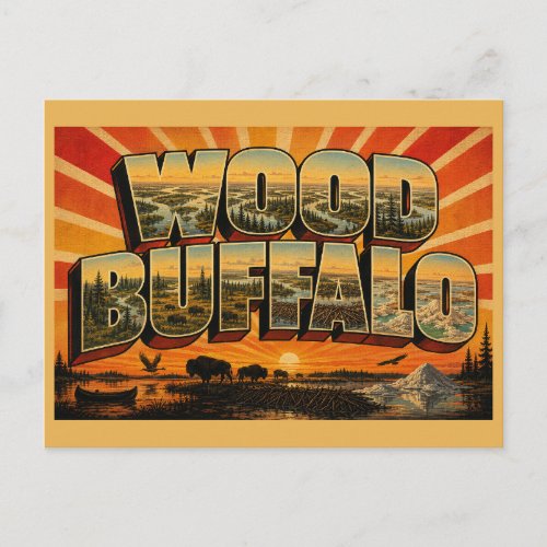 Wood Buffalo National Park Delta Boreal Forest Art Postcard