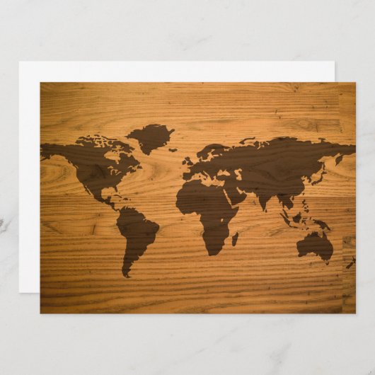 Wood Burned World Map (Front/Back)