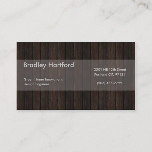Wood Business Card