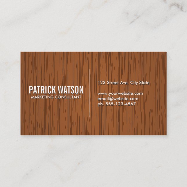 Wood Business Card (Front)