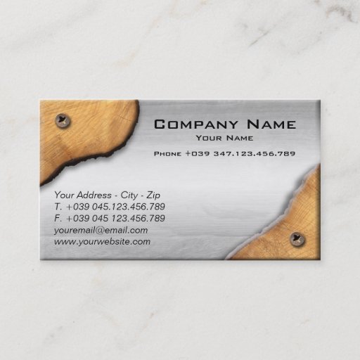 Customizable Wood Business Card