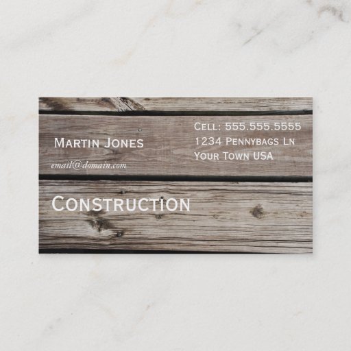 Customizable Wood Business Card