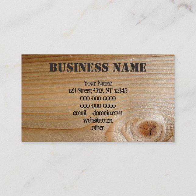 Wood Business Card (Front)