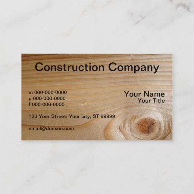 Wood Business Card (Front)