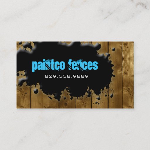 Customizable Wood Business Card Painting Fence
