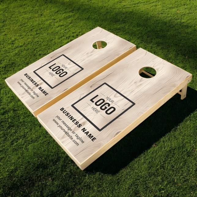 Wood Business Logo Company Marketing Cornhole Set (Creator Uploaded)
