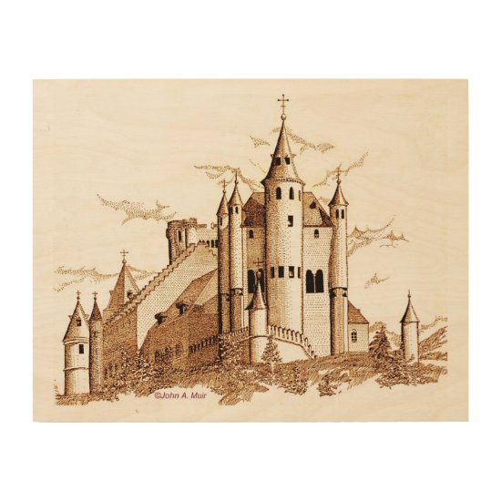 Wood Canvas - Alcazar - Castle - Sepia