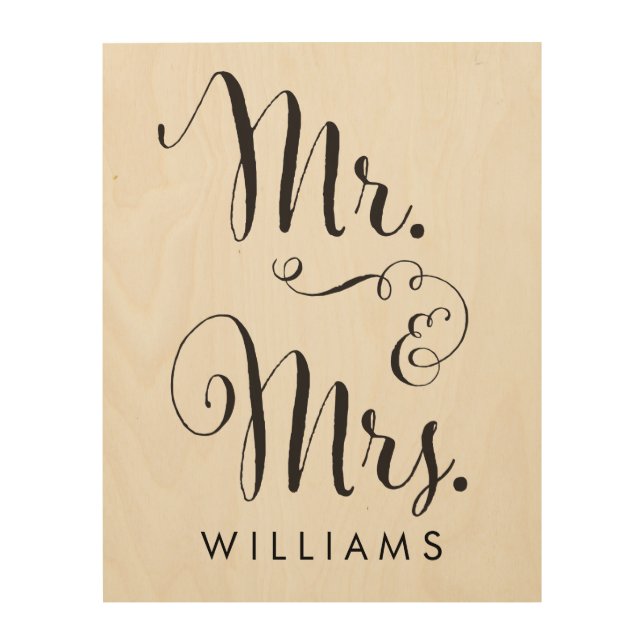 Wood Canvas Mr. & Mrs. Art Print (Front)