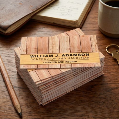 WOOD  CARPENTER | MODERN HANDYMAN / CONSTRUCTION BUSINESS CARD