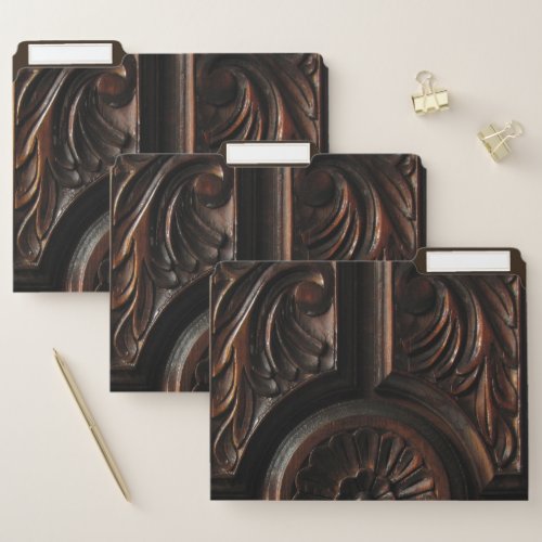 Wood Carving Abstract Pattern File Folder Set