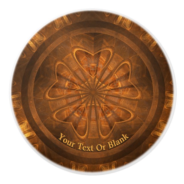 Wood Carving Ceramic Knob (Front)