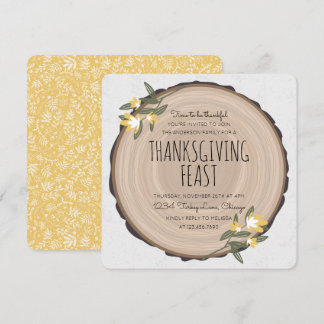 Wood Carving Thanksgiving Invite