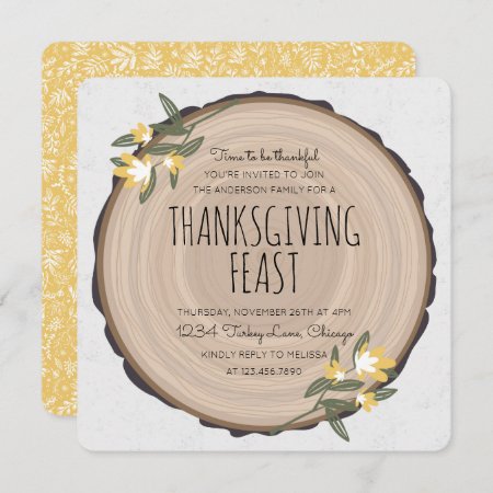Wood Carving Thanksgiving Invite