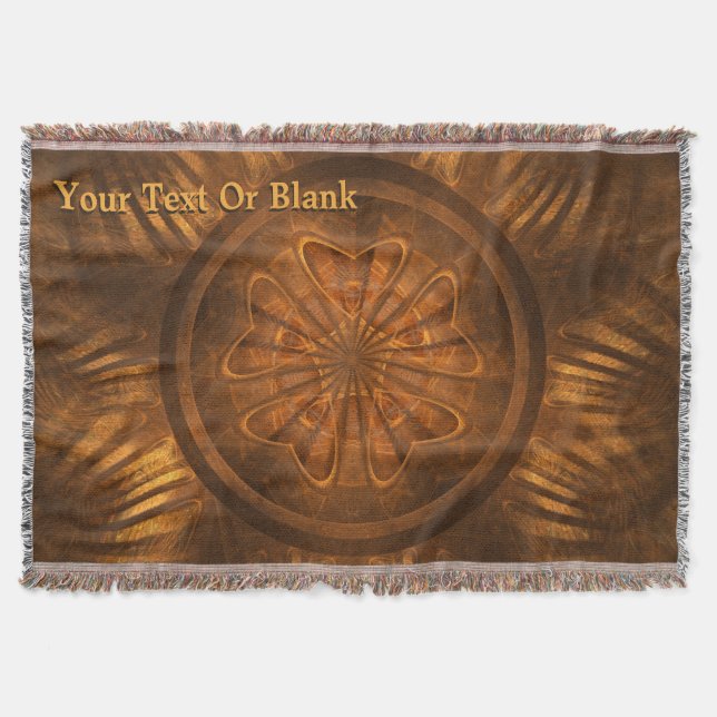 Wood Carving Throw Blanket (Front)