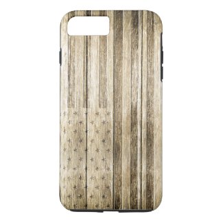 Wood Carving (USA Flag) iPhone 7 Plus Case
