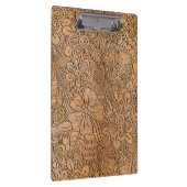 Wood Carvings Floral Pattern Personalized Clipboard (Right)