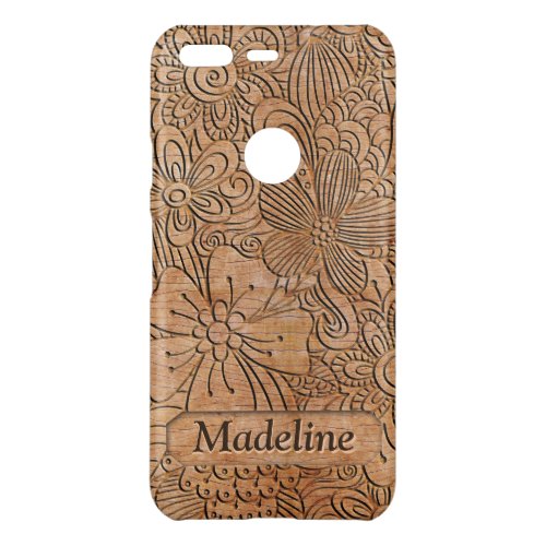 Wood Carvings Floral Pattern Personalized Uncommon Google Pixel Case