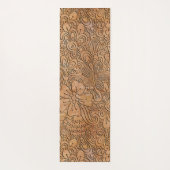 Wood Carvings Floral Pattern Personalized Yoga Mat (Back)
