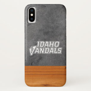 Wood Cement Half White iPhone X Case