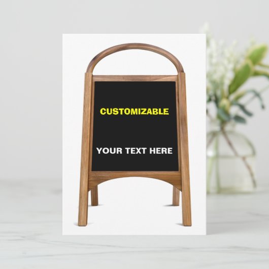 Wood & Chalkboard Standing Sign Customize - Blank (Standing Front)
