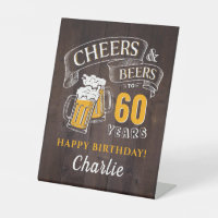 Wood Cheers And Beers Any Age Birthday