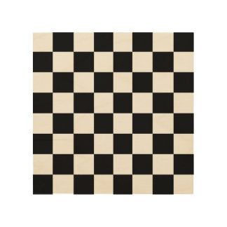 Wood Chess or Checker Board 8" by 8" Wall Art