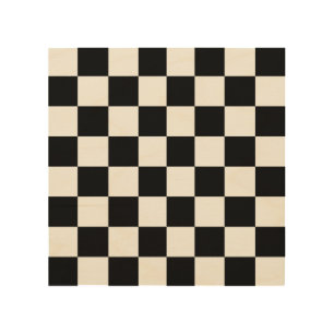 Wood Chess or Checker Board 8" by 8" Wood Wall Art