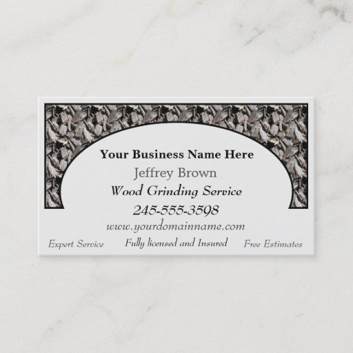 Customizable Wood Chips Business Cards