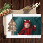 Wood Christmas Ornament Photo Birth Announcement<br><div class="desc">A new baby is such a blessing! Share your joy with family and friends with these rustic styled Christmas birth announcement cards! They feature a wood tree ornament overlay, with the words, "ALL IS not as CALM as it appears" (in the peaceful newborn baby photo you likely have). :) The...</div>