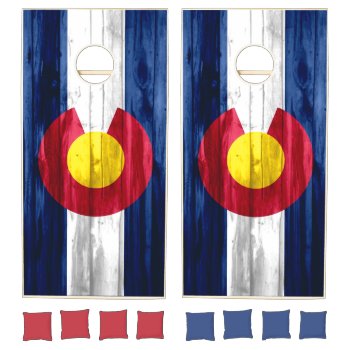 Wood Colorado Flag Cornhole Set by ColoradoCreativity at Zazzle