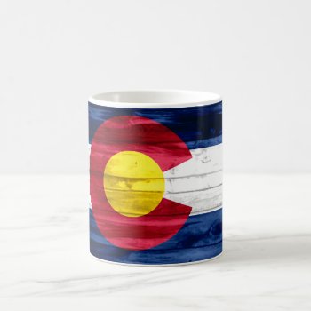 Wood Colorado Flag Rustic Coffee Mug Cup by ColoradoCreativity at Zazzle