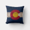 Wood Colorado flag square pillow